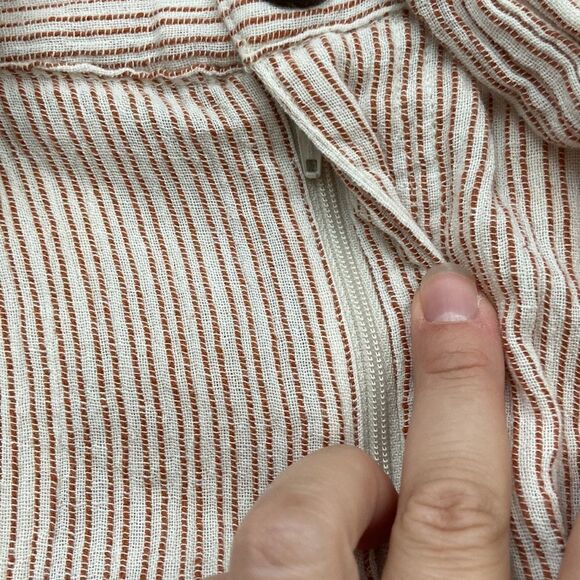 Free People Striped 100% Cotton Trousers size 2 - Picture 4 of 9